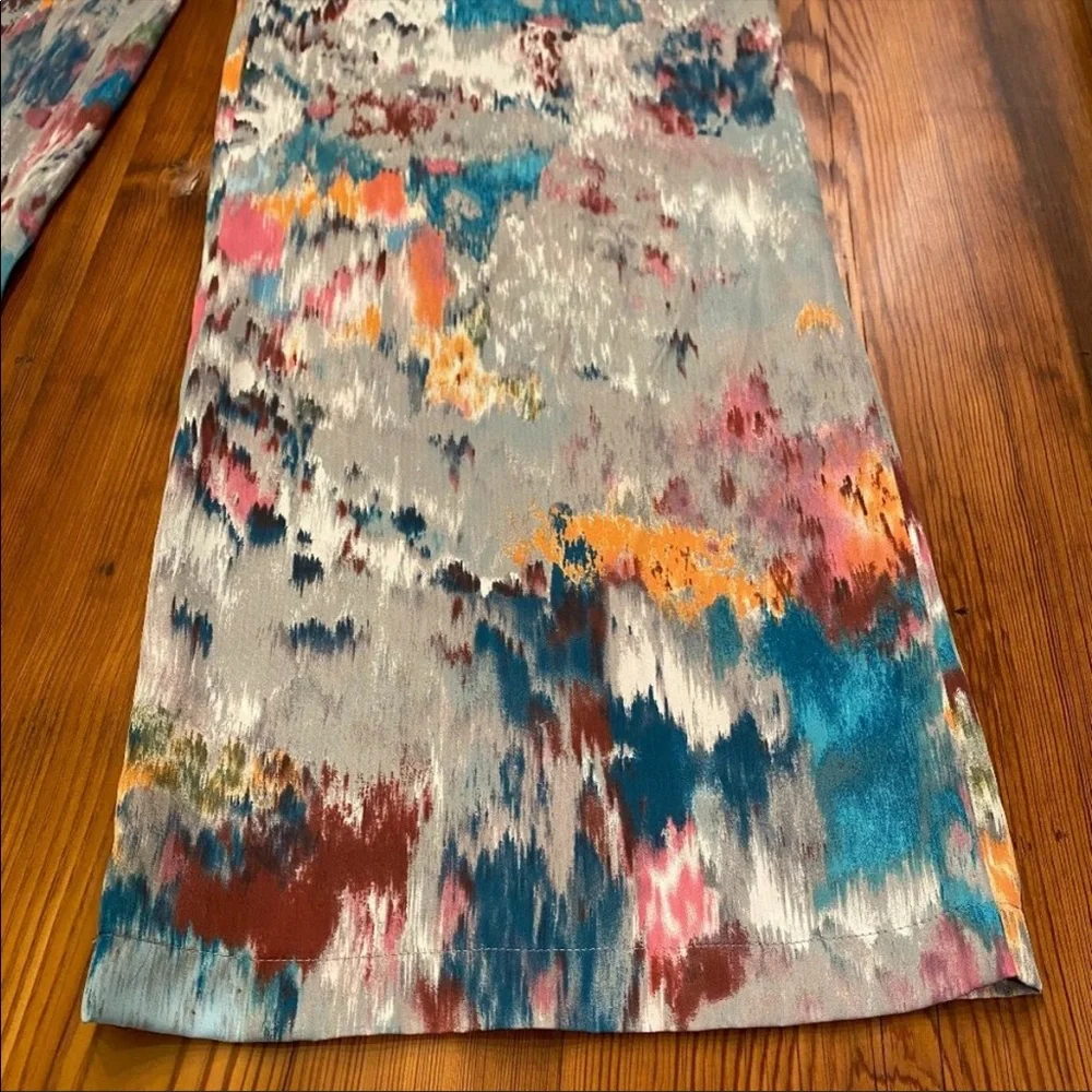 BCBGMaxAzria Flowy Wide Leg Pants in Tie-Dye Print (Sz. S) - Picture 5 of 9